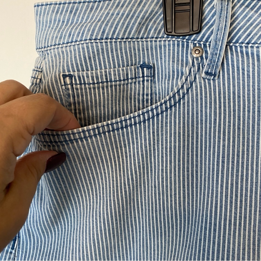 NYDJ Trella 5 Pocket Striped Denim Skirt - Picture 6 of 16